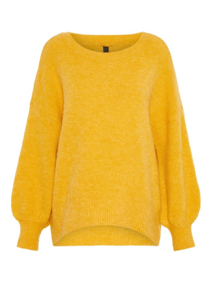 Clothing, Yellow, Orange, Sleeve, Outerwear, Neck, Blouse, Sweater, Top, T-shirt, 