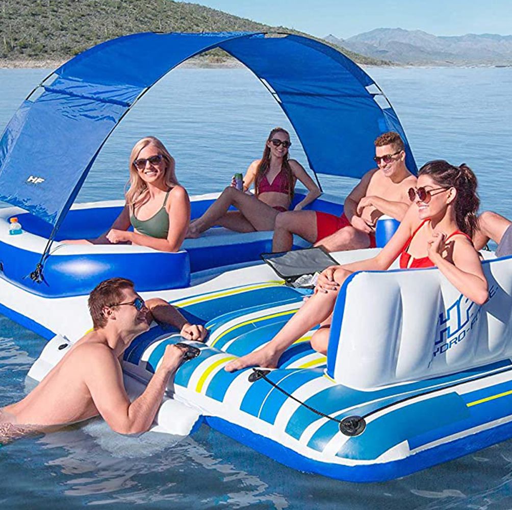 This Giant Floating Island Has a Retractable Canopy, So You Can