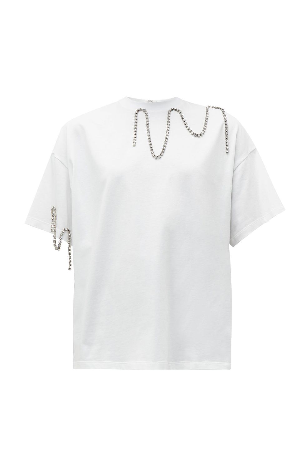 Best white t-shirt for women - christopher kane diamante
