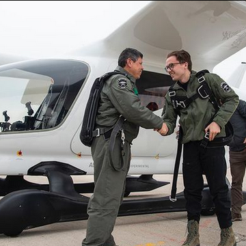 fotografía de beta technologies del primer vuelo de prueba de las fuerzas aéreas de estados unidos