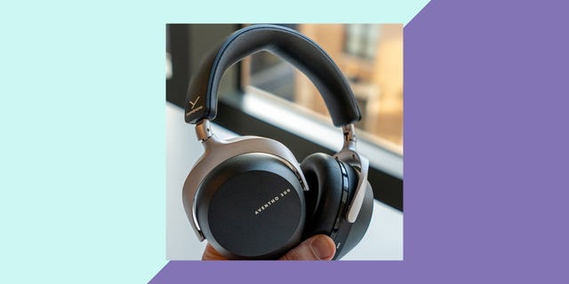 wireless headphones with sleek design featuring a silver frame and dark ear cups