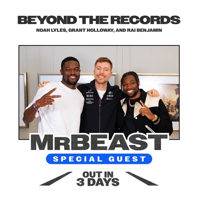 noah lyles podcast rai benjamin mr beast