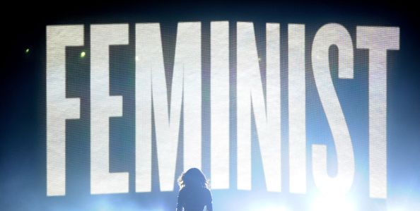Beyonce feminist sign