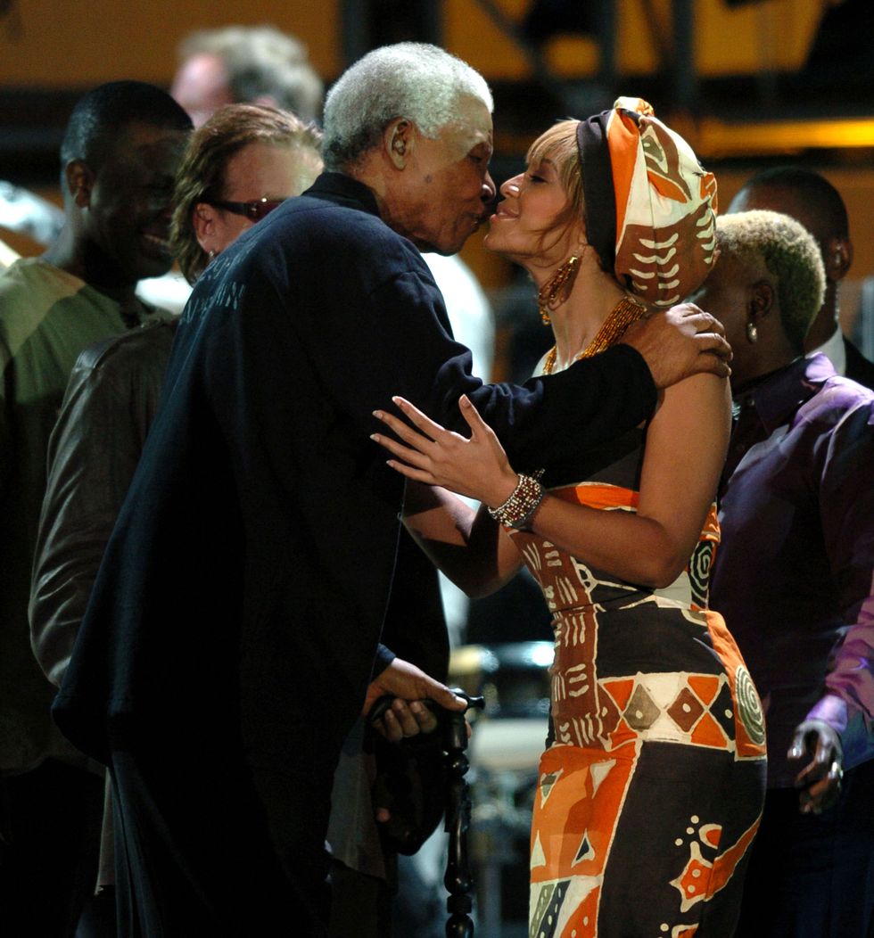 Beyonce and Nelson Mandela