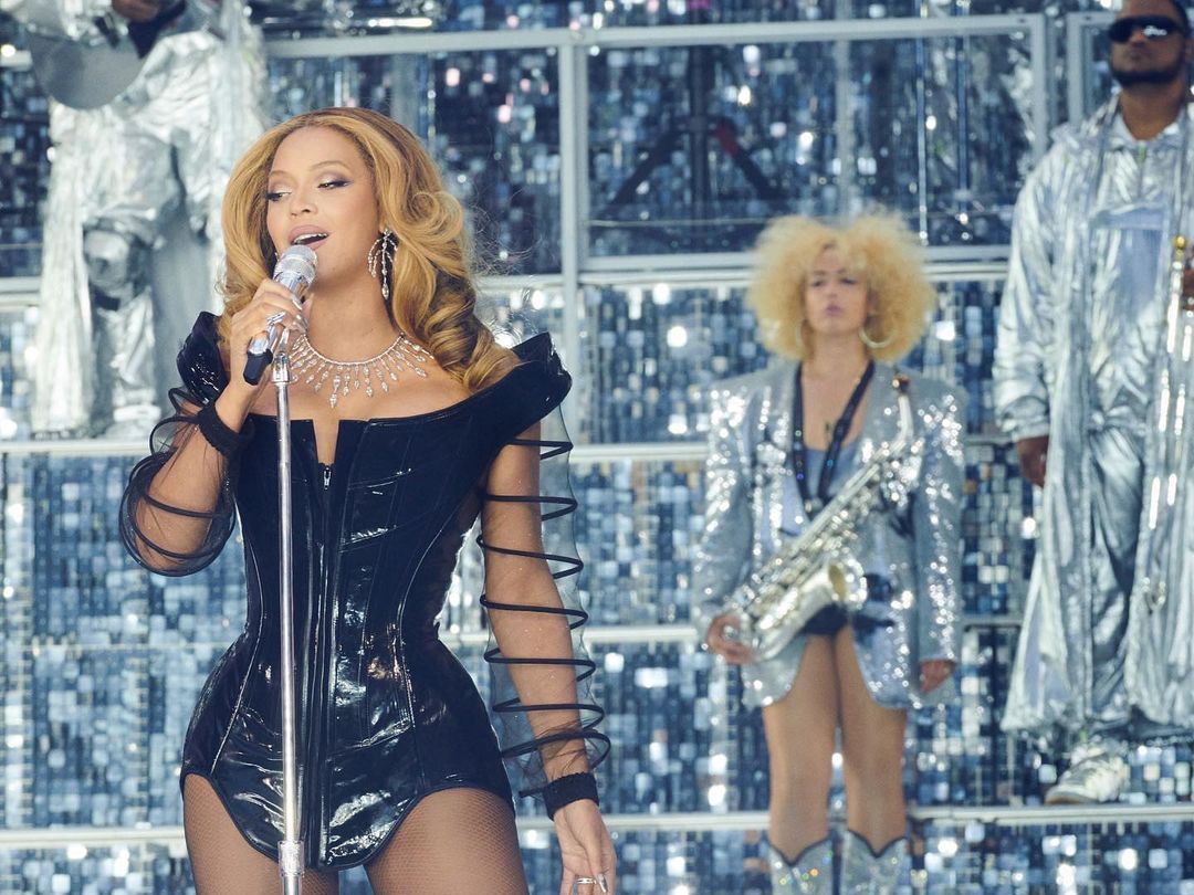 Beyoncé Wore Sheer Black Corset Dress on Renaissance World Tour