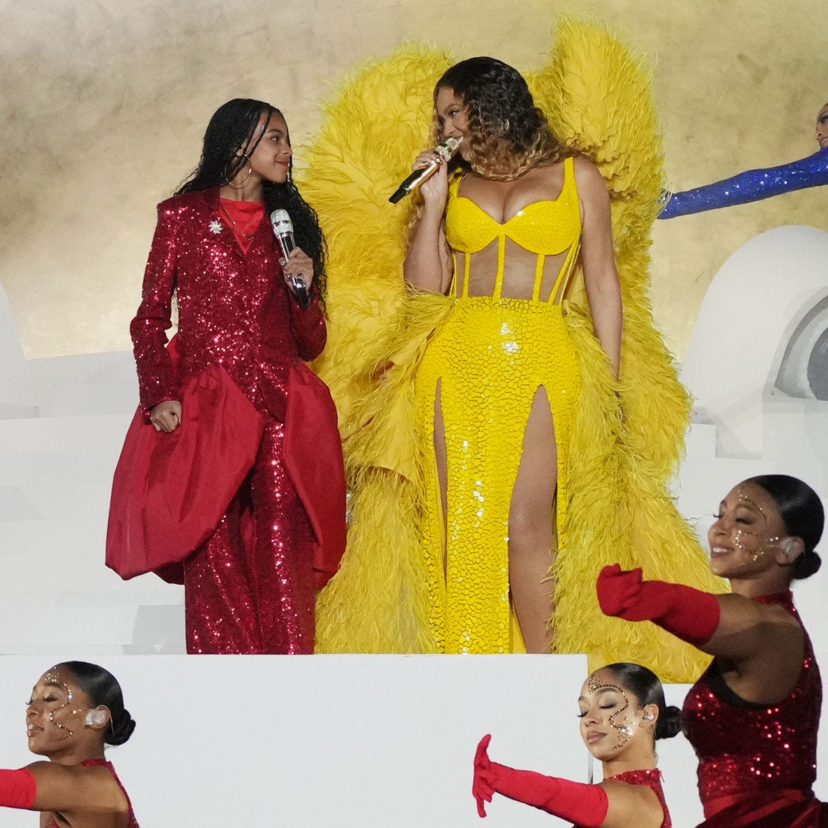 Blue Ivy Carter And Beyoncé Pose Together At Renaissance Premiere