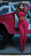 Beyoncé Looks Stunning in New 'Icy Park' Pink Crop Top and Leggings