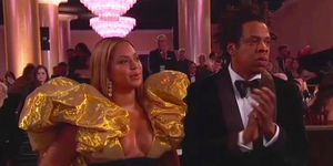 Beyonce and Jay-Z arrived late to the Golden Globes - and brought their own Champagne