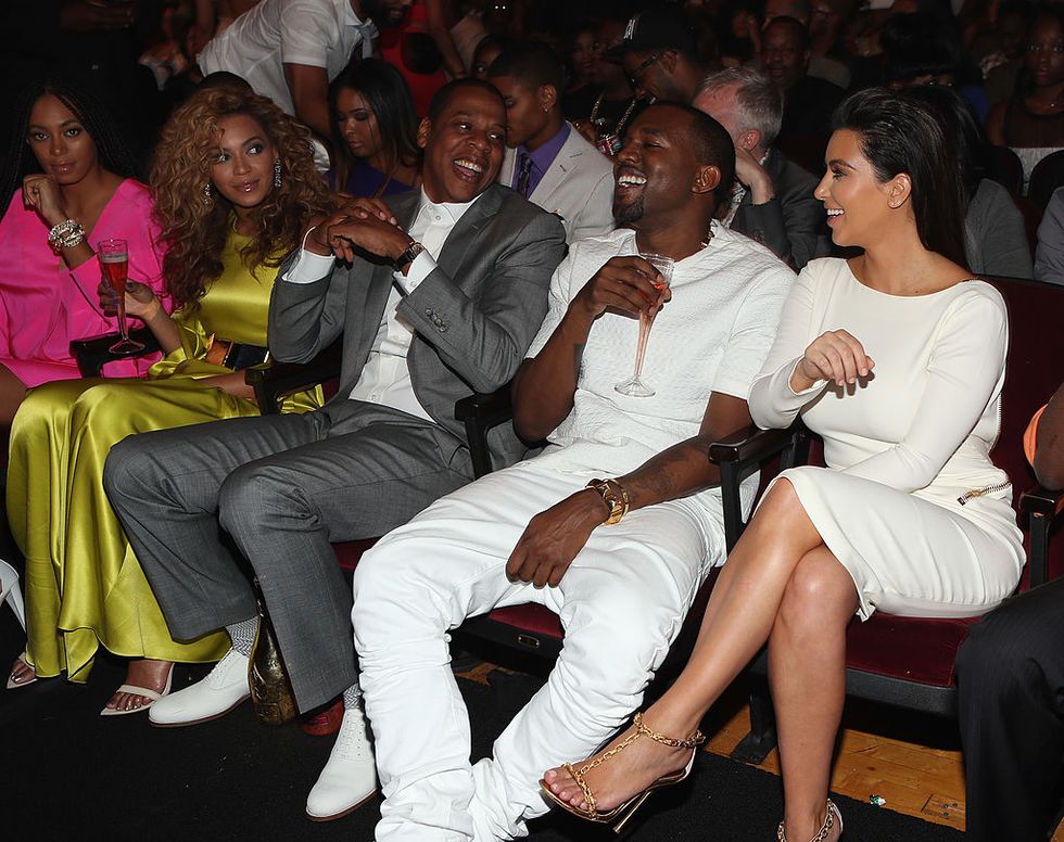 Beyonce, Jay Z, Kanye and Kim Kardashian at the 2012 BET awards​