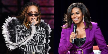 atlanta, georgia   may 11  former first lady michelle obama attends 'becoming an intimate conversation with michelle obama' at state farm arena on may 11, 2019 in atlanta, georgia photo by paras griffingetty images