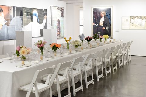 White, Table, Chair, Event, Furniture, Room, Floristry, Function hall, Flower, Floral design, 