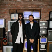 Blacktag founders Ousman Sahko and Akin Adebowale blacktag founders ousman sahko and akin adebowale in front of a wall of old televisions