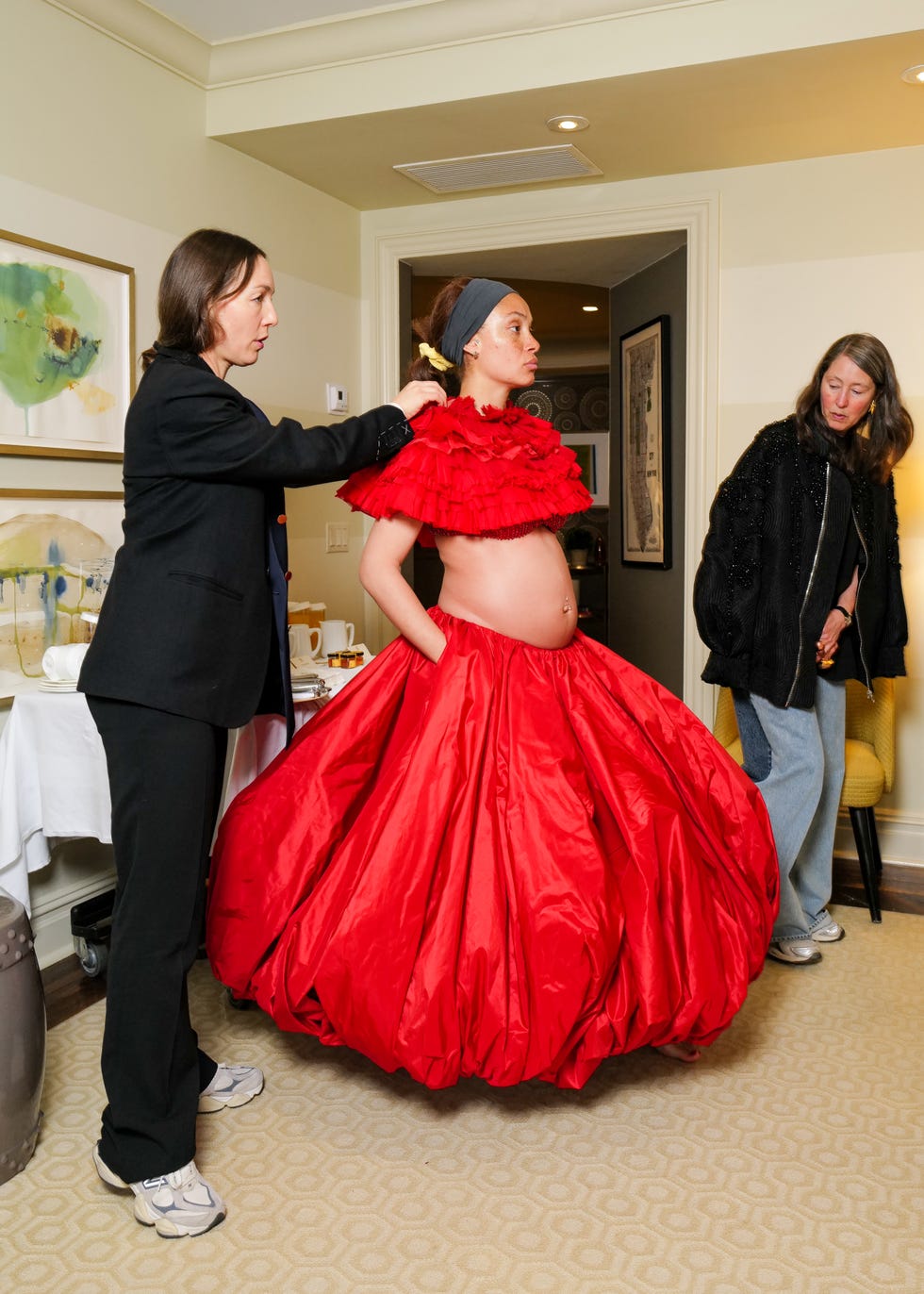 adwoa aboah met gala 2024 getting ready