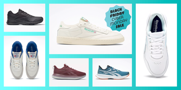 a collage of different shoes