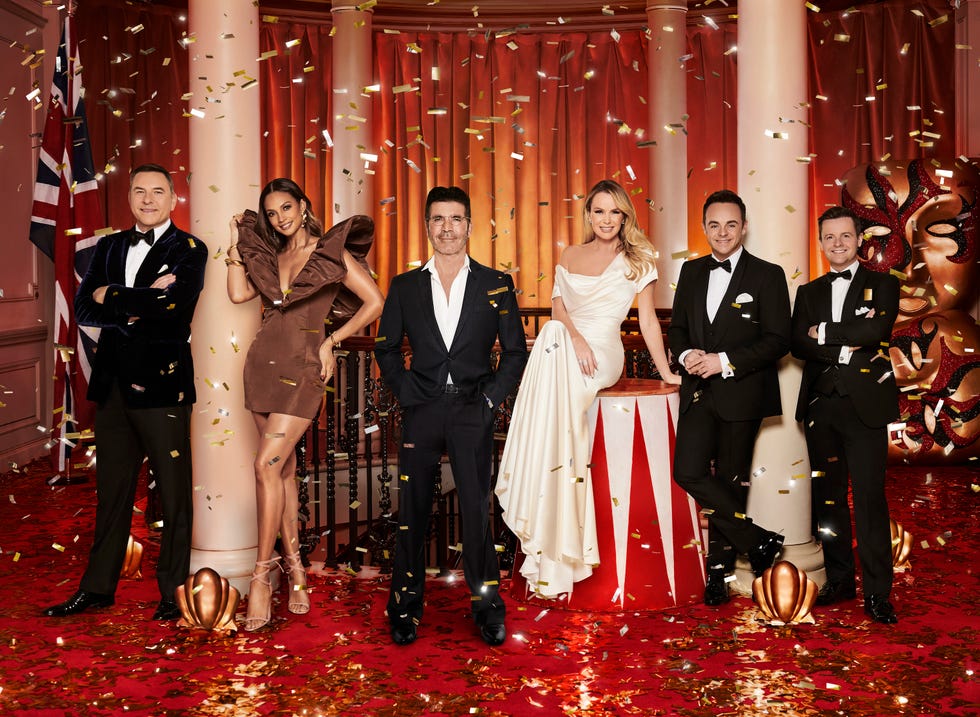 david walliams, alesha dixon, simon cowell, amanda holden,ant and dec in britain's got talent 2020
