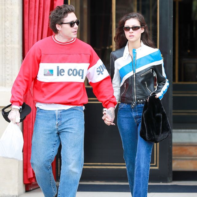 a man and woman walking