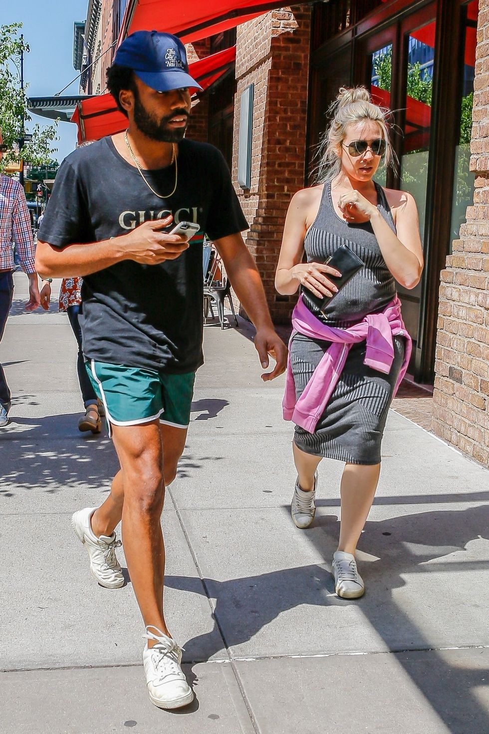 donald glover in green thigh baring shorts