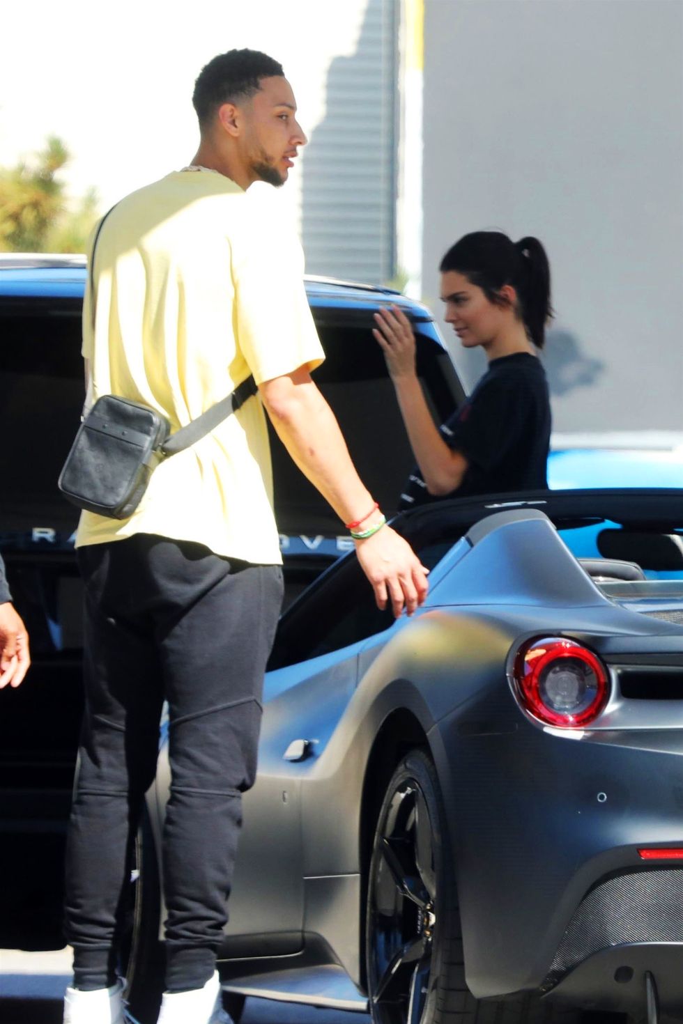 Kendall Jenner and Ben Simmons kissing at gas station