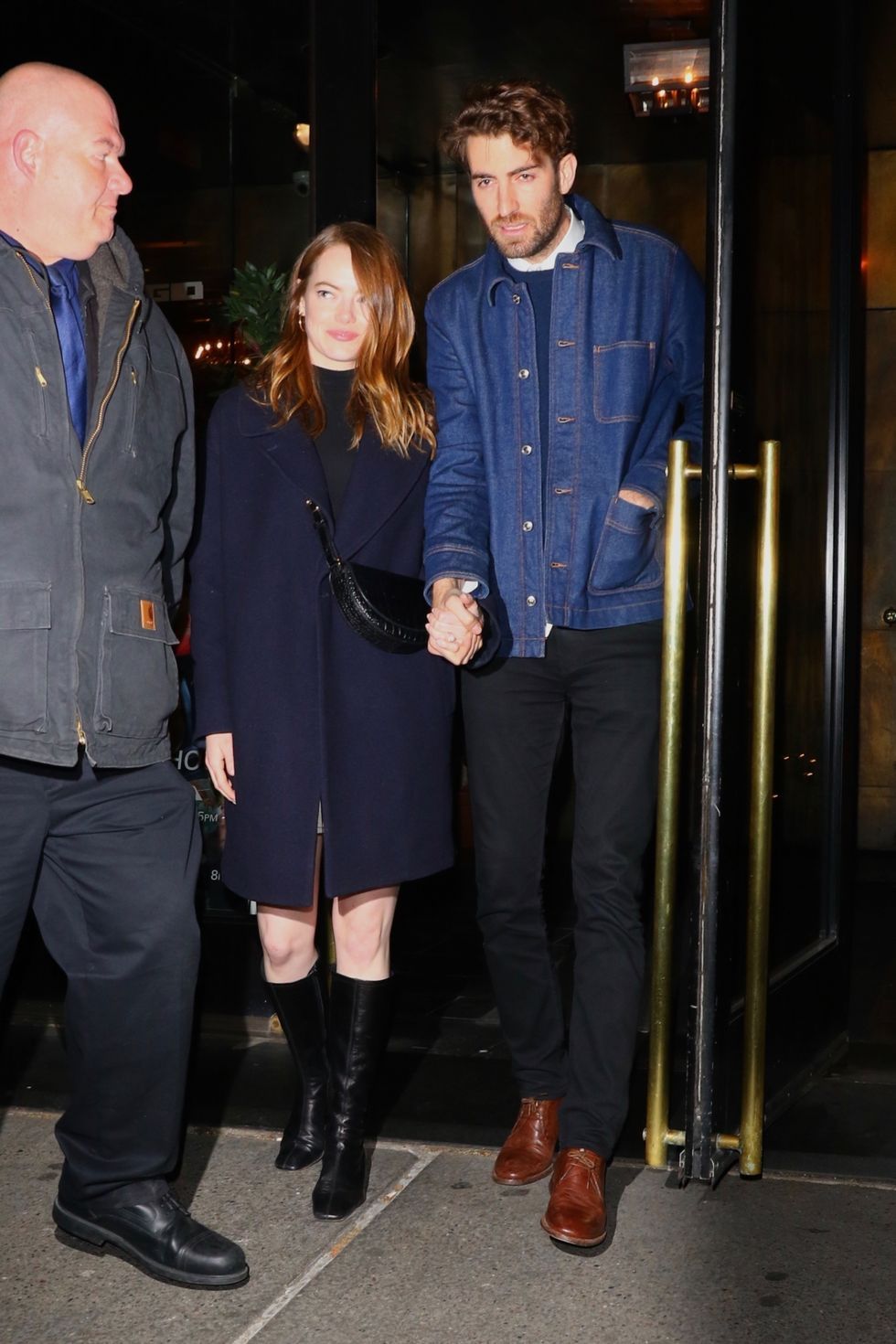 Emma Stone engagement ring photo with Dave McCary
