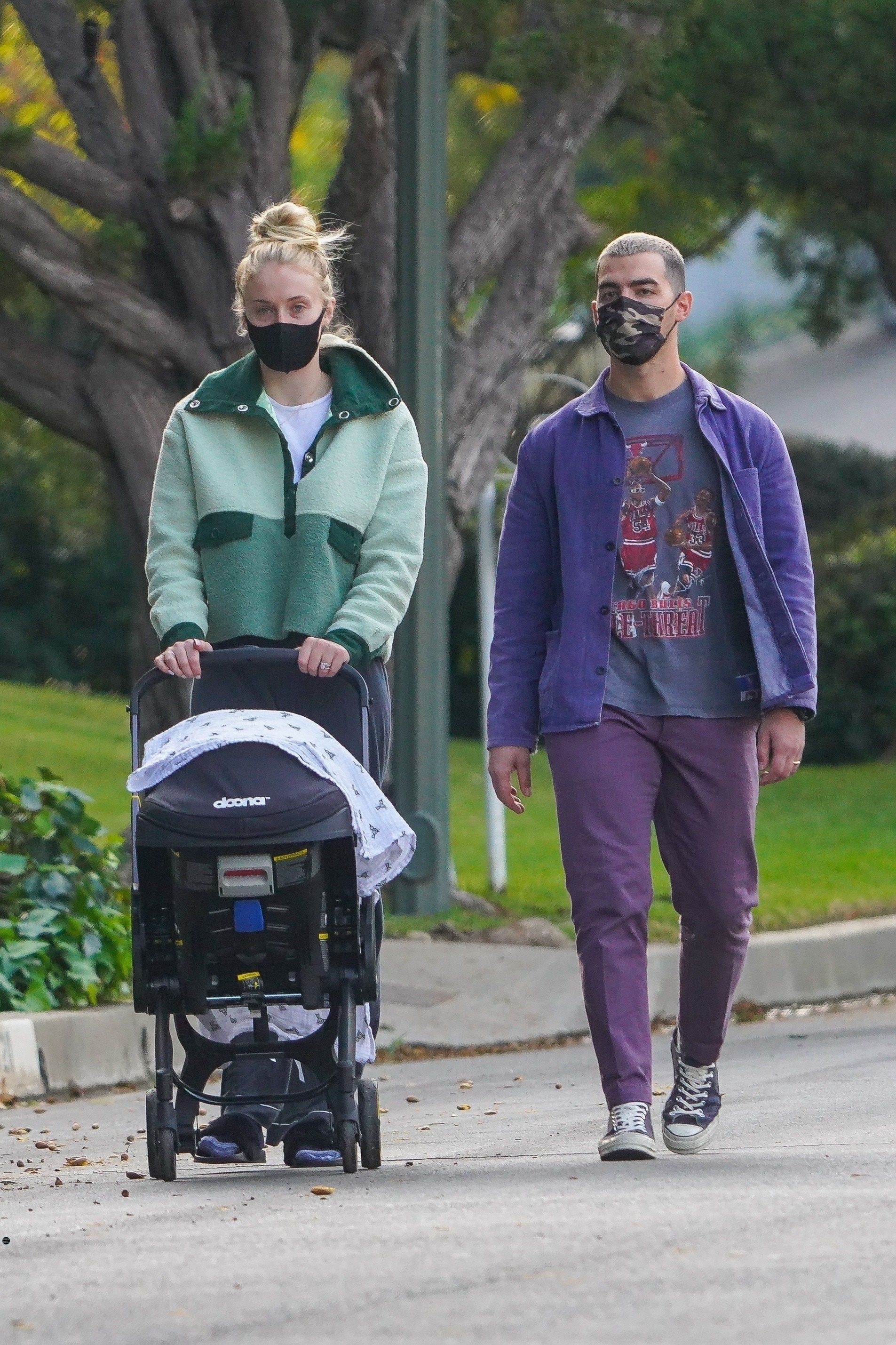 Sophie Turner, Joe Jonas Walk with Daughter Willa in Vibrant Looks