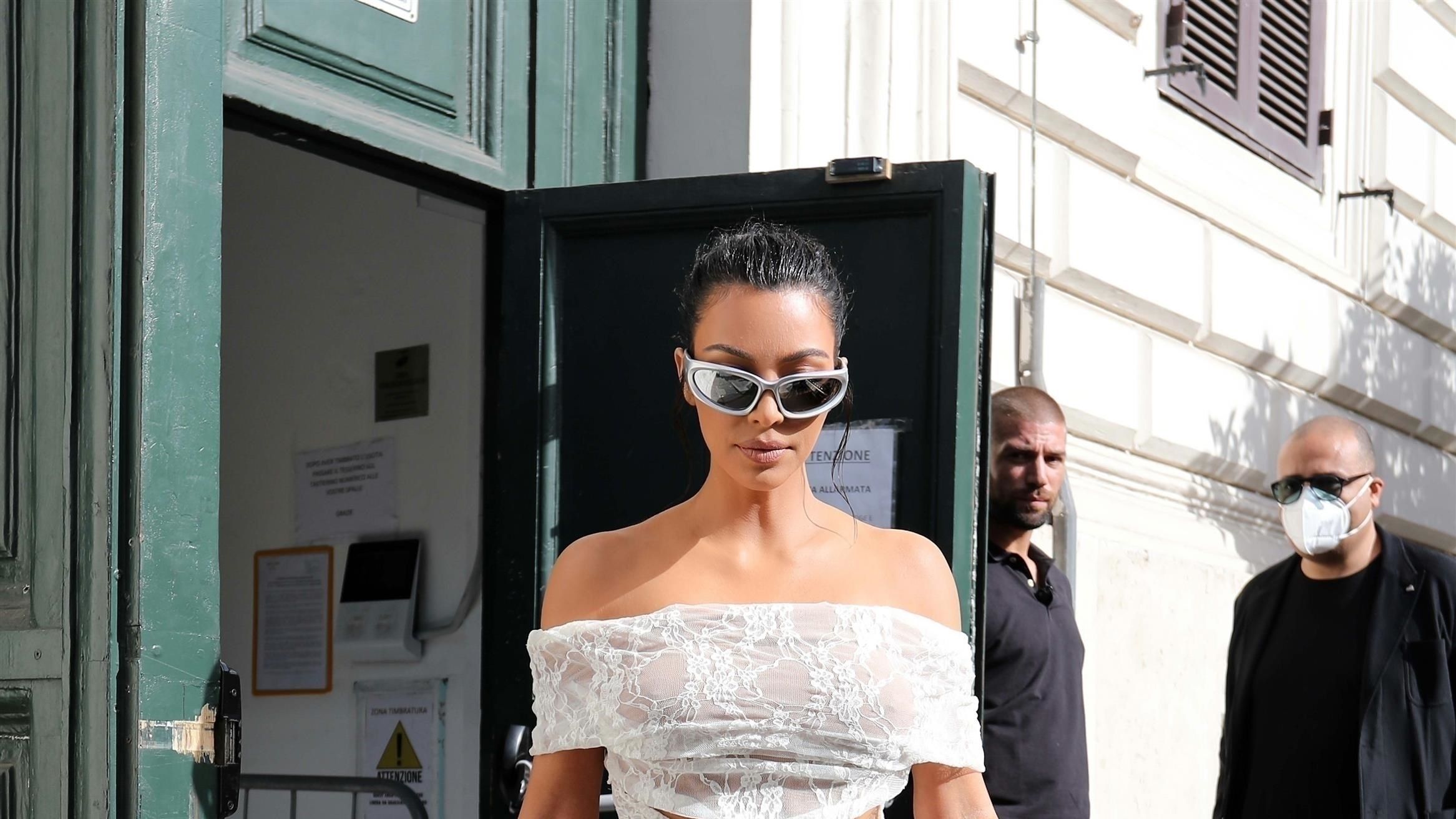 Did Kim Kardashian's Sheer White Cutout Dress Break the Vatican's Dress  Code?