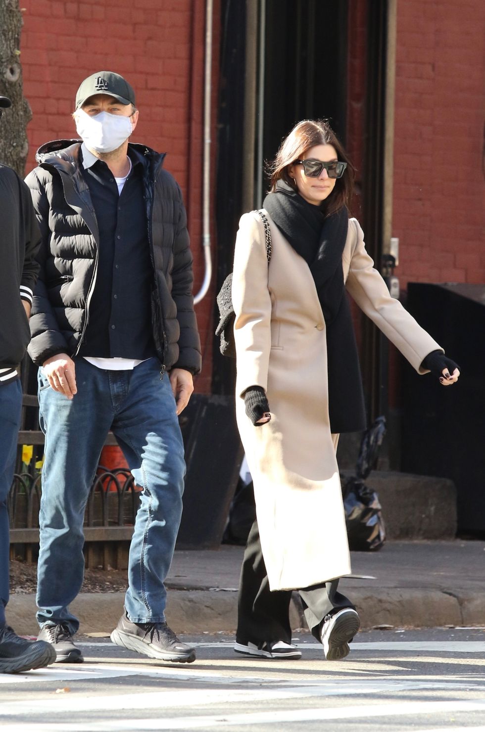 leo and camila walking in new york