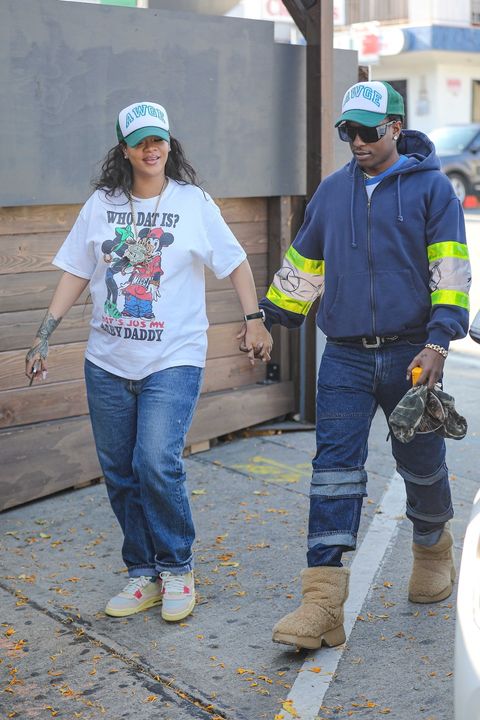 west hollywood, ca    pregnant rihanna wears a 'that's my daddy' t shirt for a casual lunch with her boyfriend asap rocky at craig’s in west hollywoodpictured rihanna, asap rockybackgrid usa 1 april 2022 byline must read spot  backgridusa 1 310 798 9111  usasalesbackgridcomuk 44 208 344 2007  uksalesbackgridcomuk clients   pictures containing childrenplease pixelate face prior to publication