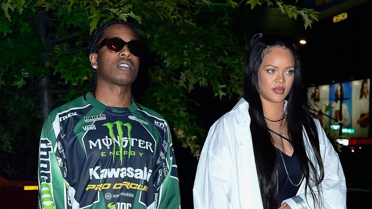 Rihanna Sports Blue Jersey For Appointment With ASAP