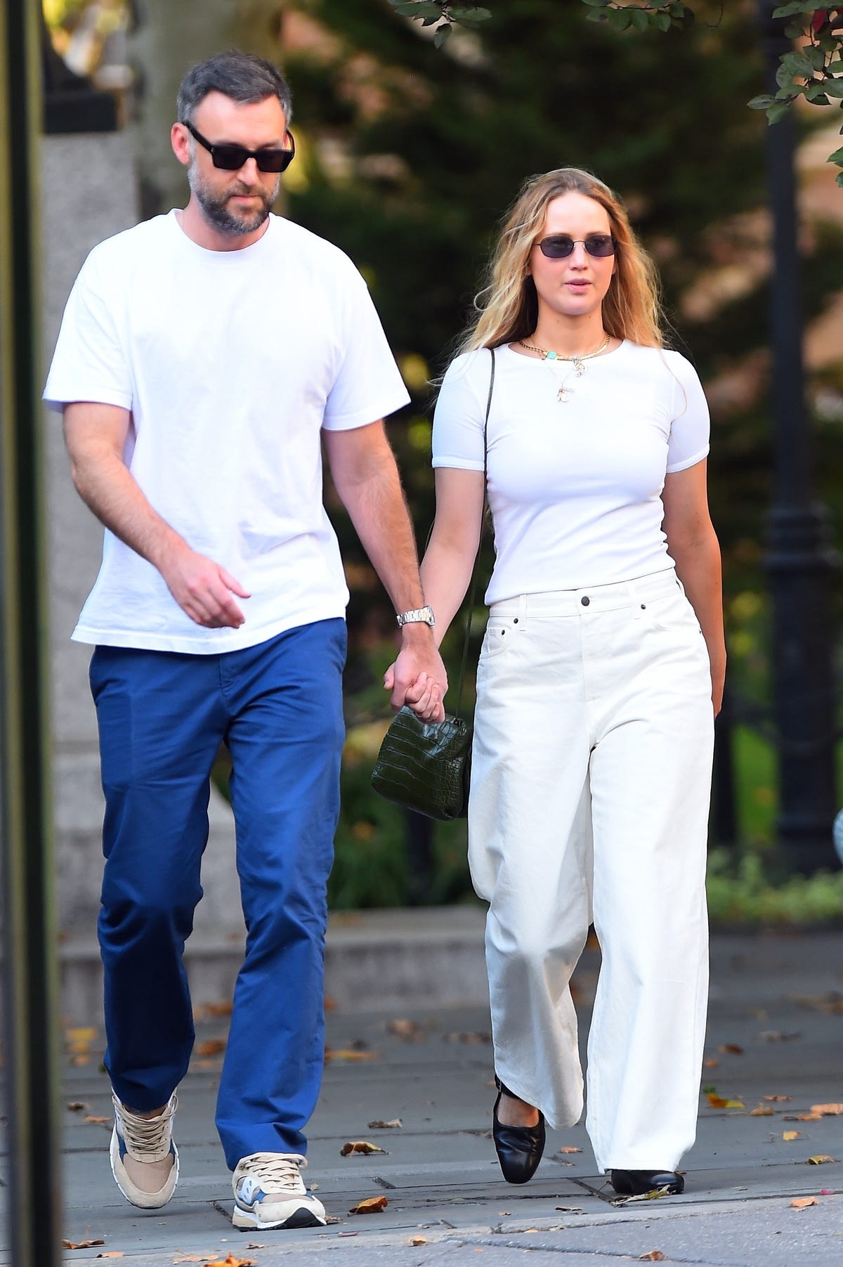 Jennifer Lawrence and Husband Cooke Maroney Hold Hands in Matching ...