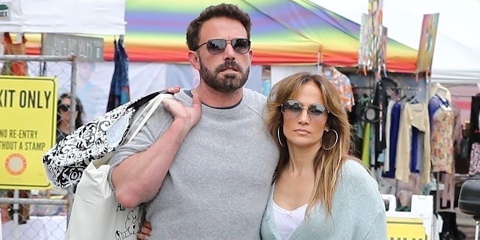 Jennifer Lopez and Ben Affleck Coordinate in Cozy Knit Sweaters and Denim