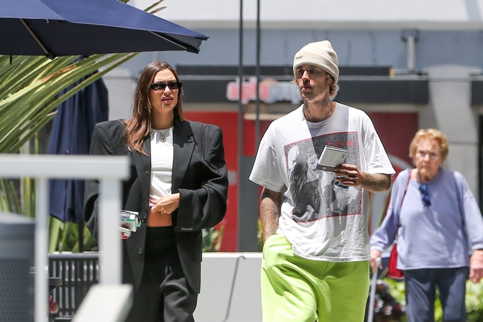 a man and a woman walking