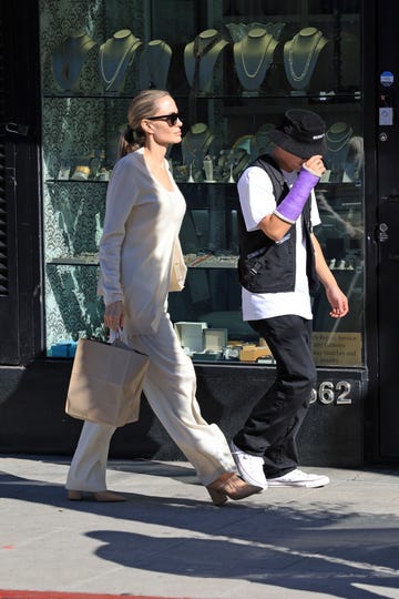 angelina jolie and her son pax out in los angeles september 4