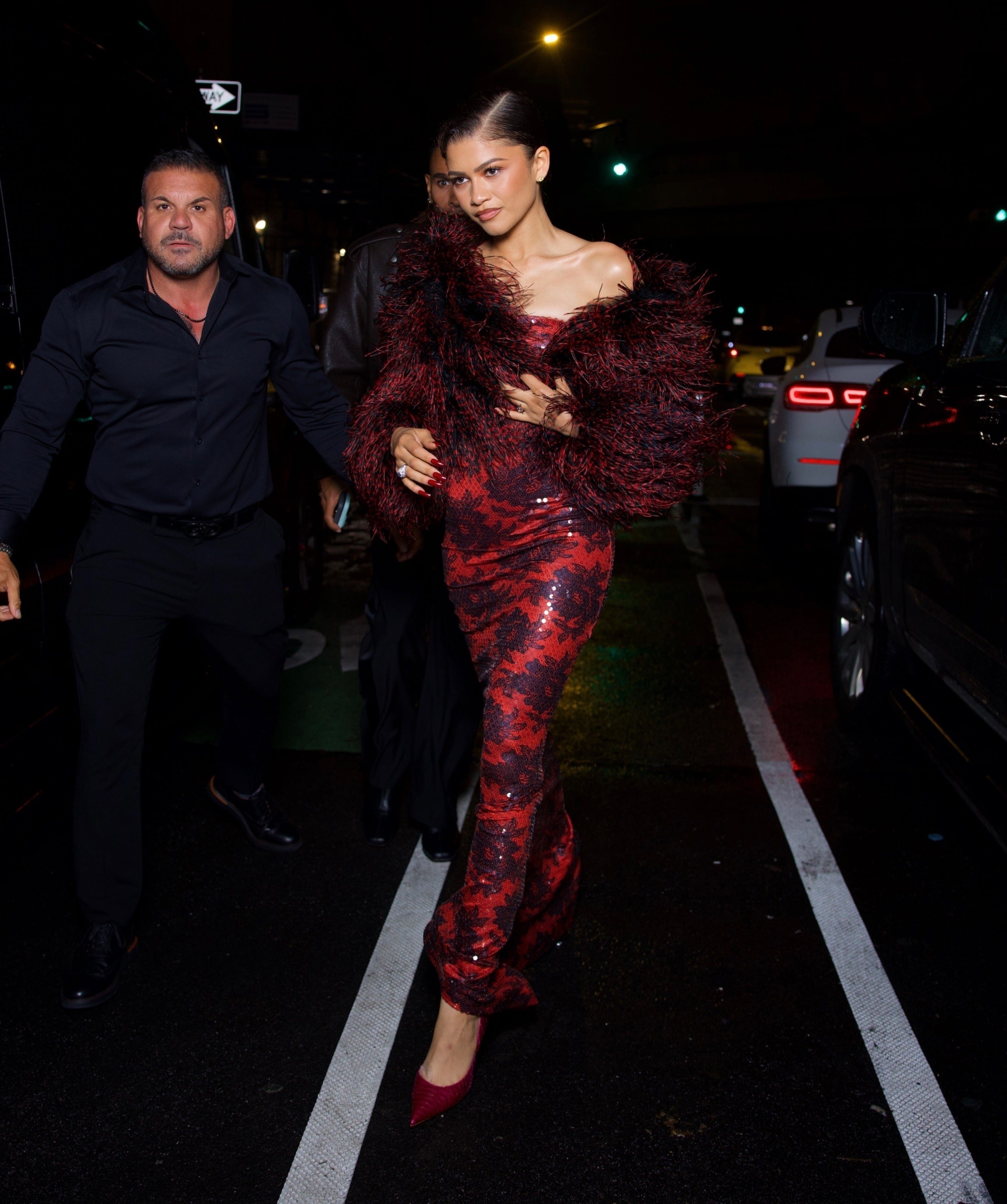 The actress was photographed in two more looks following the fashion event.