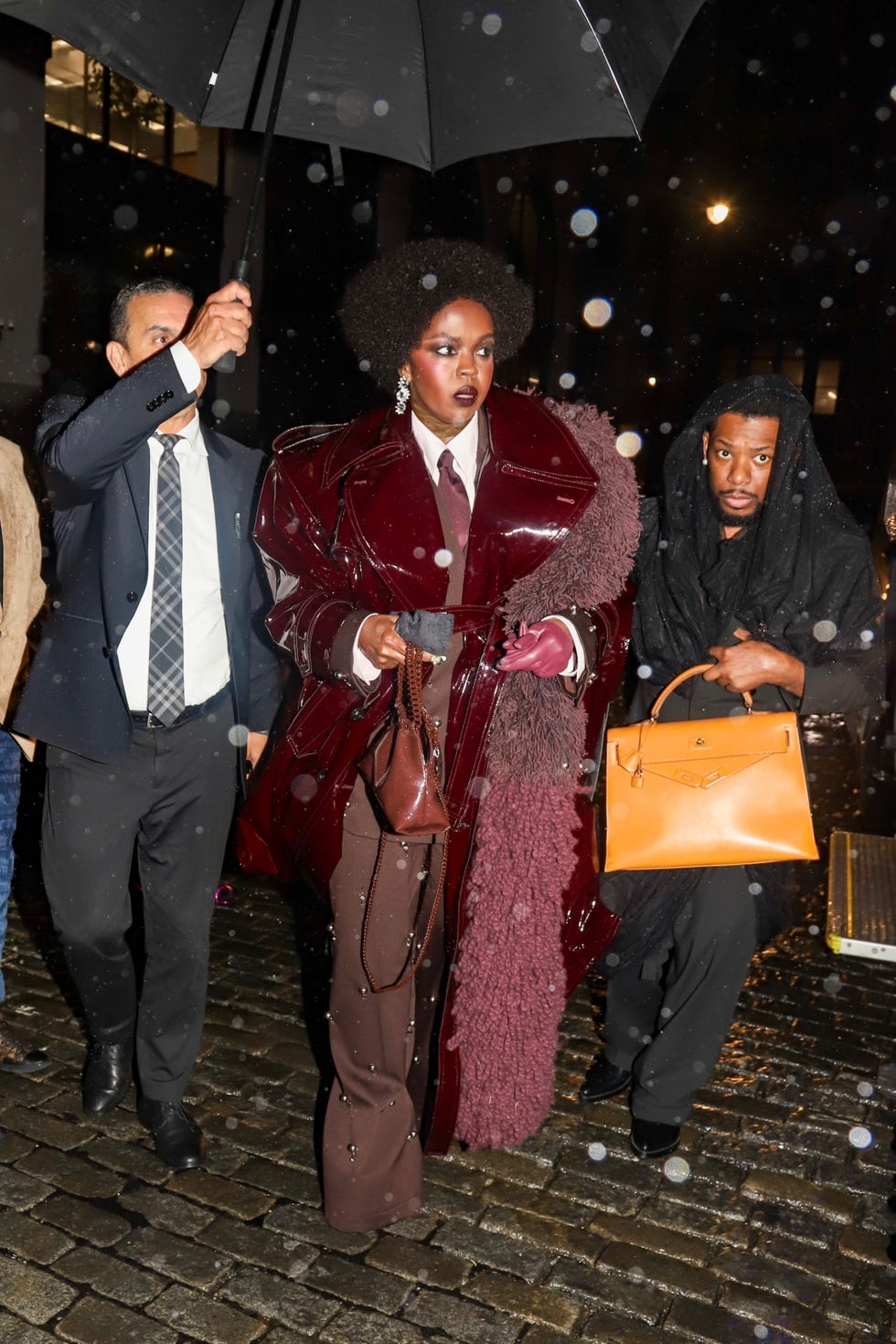 new york, ny american rapper and singer songwriter lauryn hill is seen making a striking entrance at a met gala after party in new york city, turning heads with her timeless style. pictured: lauryn hill backgrid usa 6 may 2025 usa: +1 310 798 9111 / usasales@backgrid.com uk: +44 208 344 2007 / uksales@backgrid.com *uk clients pictures containing children please pixelate face prior to publication*