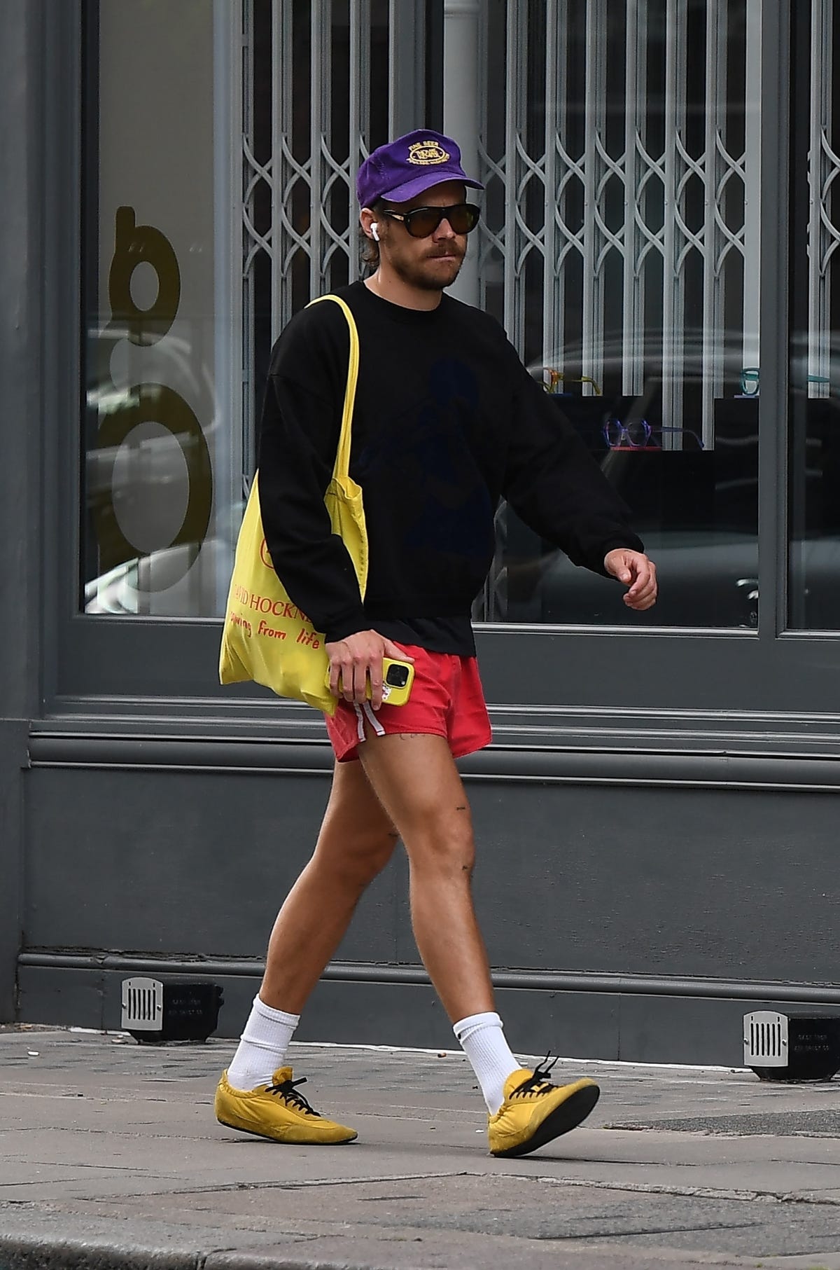 Harry Styles Takes a Cue From Bad Bunny in Yellow Ballerina Sneakers
