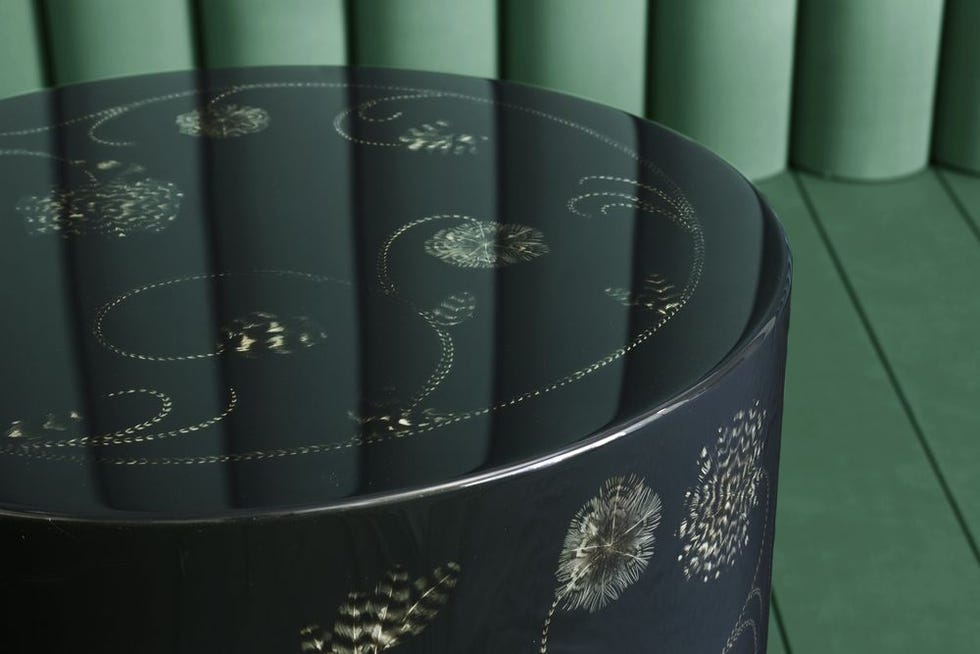 Feather Floral Side Table by Bethan Gray - Eden 
                       collection