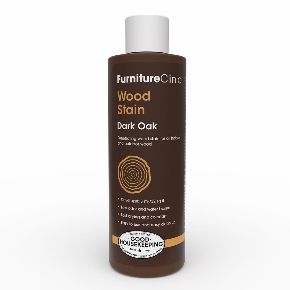a bottle of furniture clinic wood stain