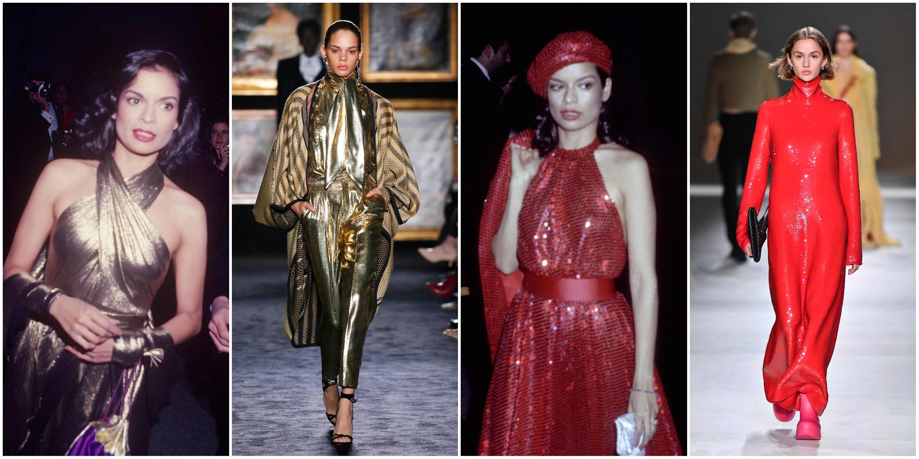 Bianca jagger 2025 red sequin dress