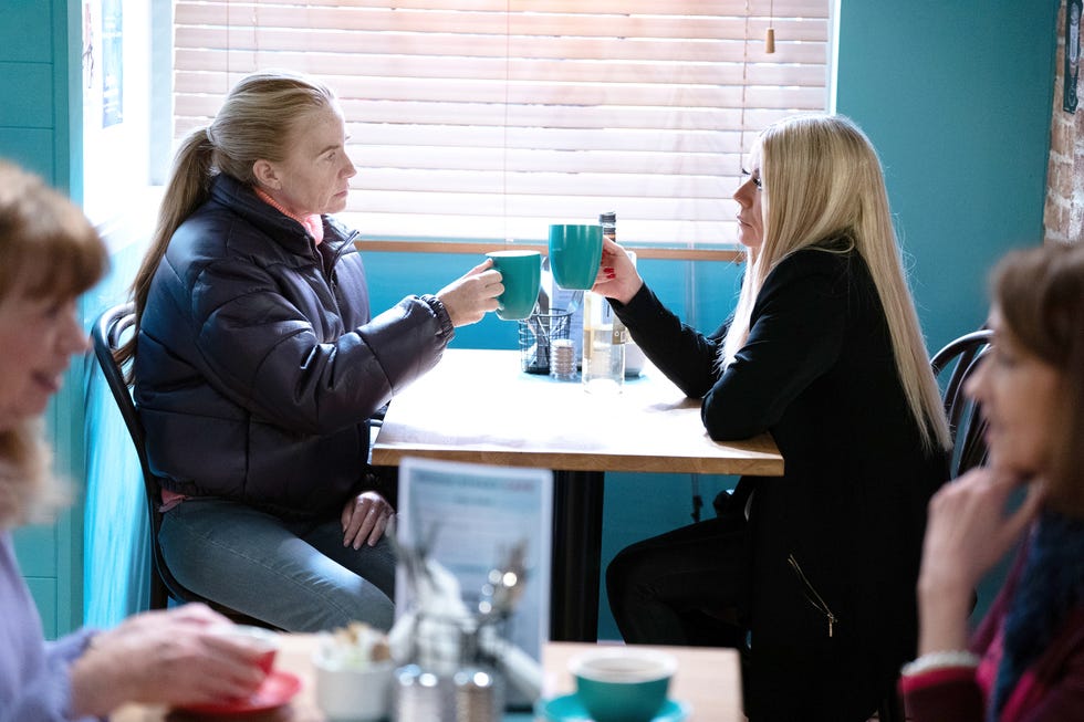 embargoed 250225 0001 bianca jackson, sharon watts, eastenders