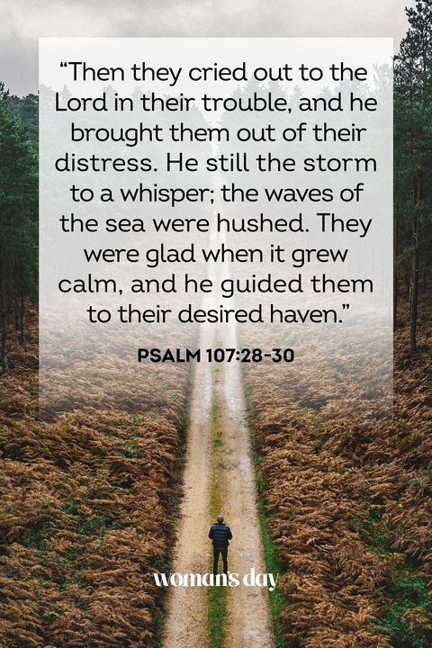 bible verses about fear psalm 107 28 30