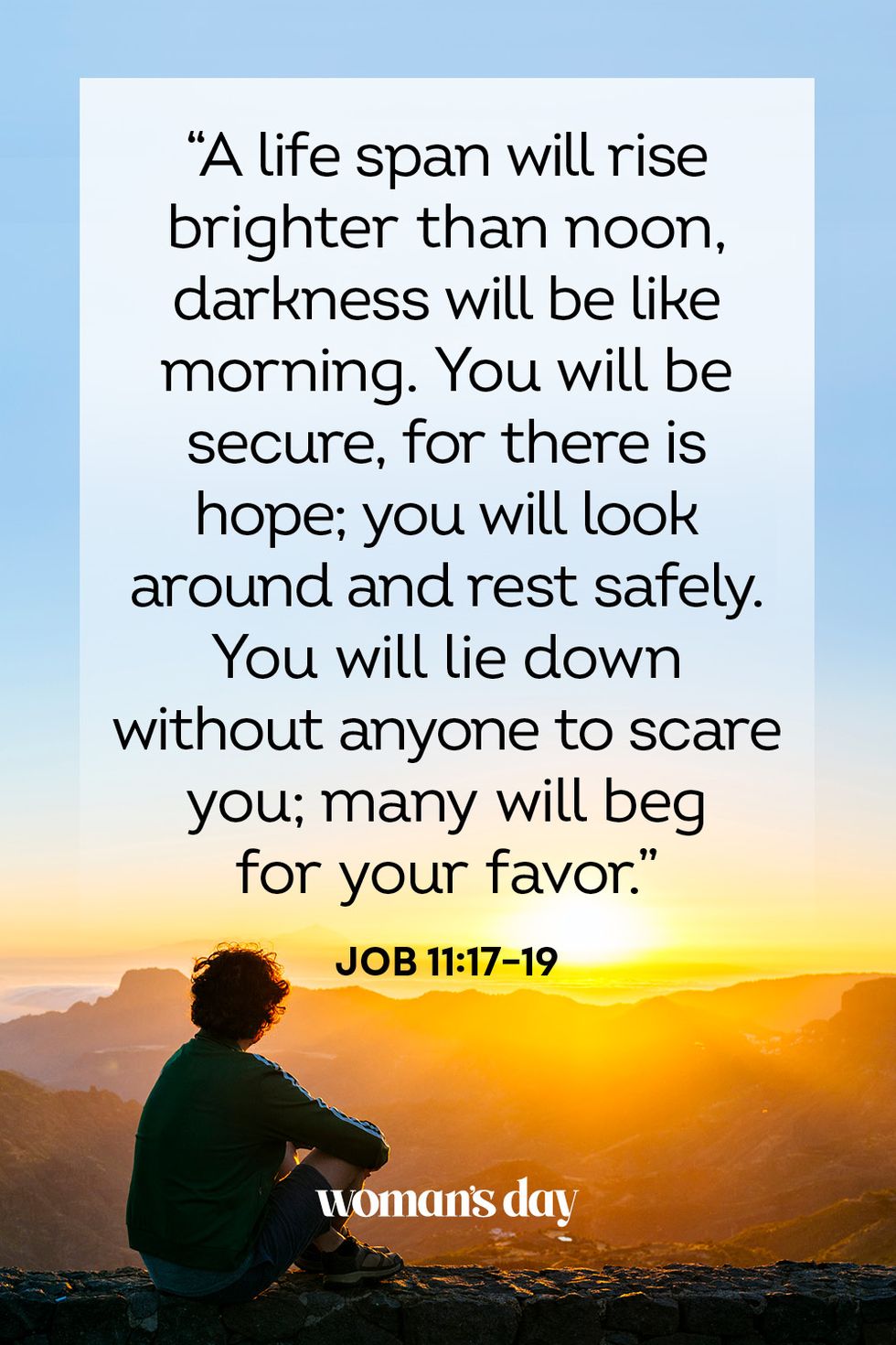 bible verses about hope job 11 17 19