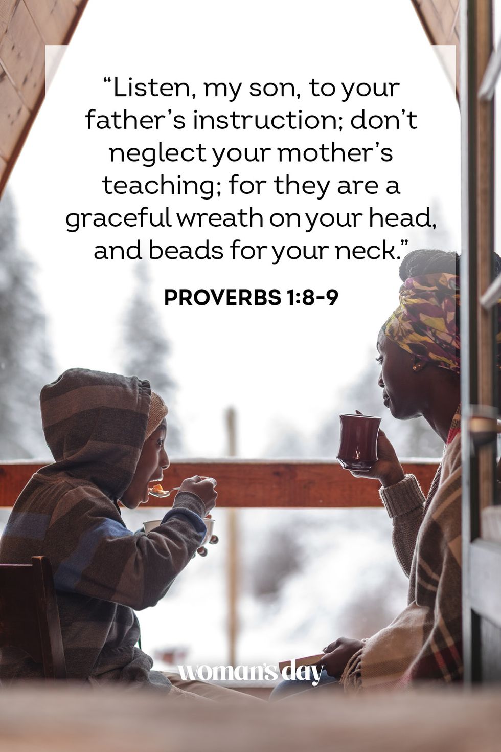 bible verses about mothers  proverbs 1 8 through 9