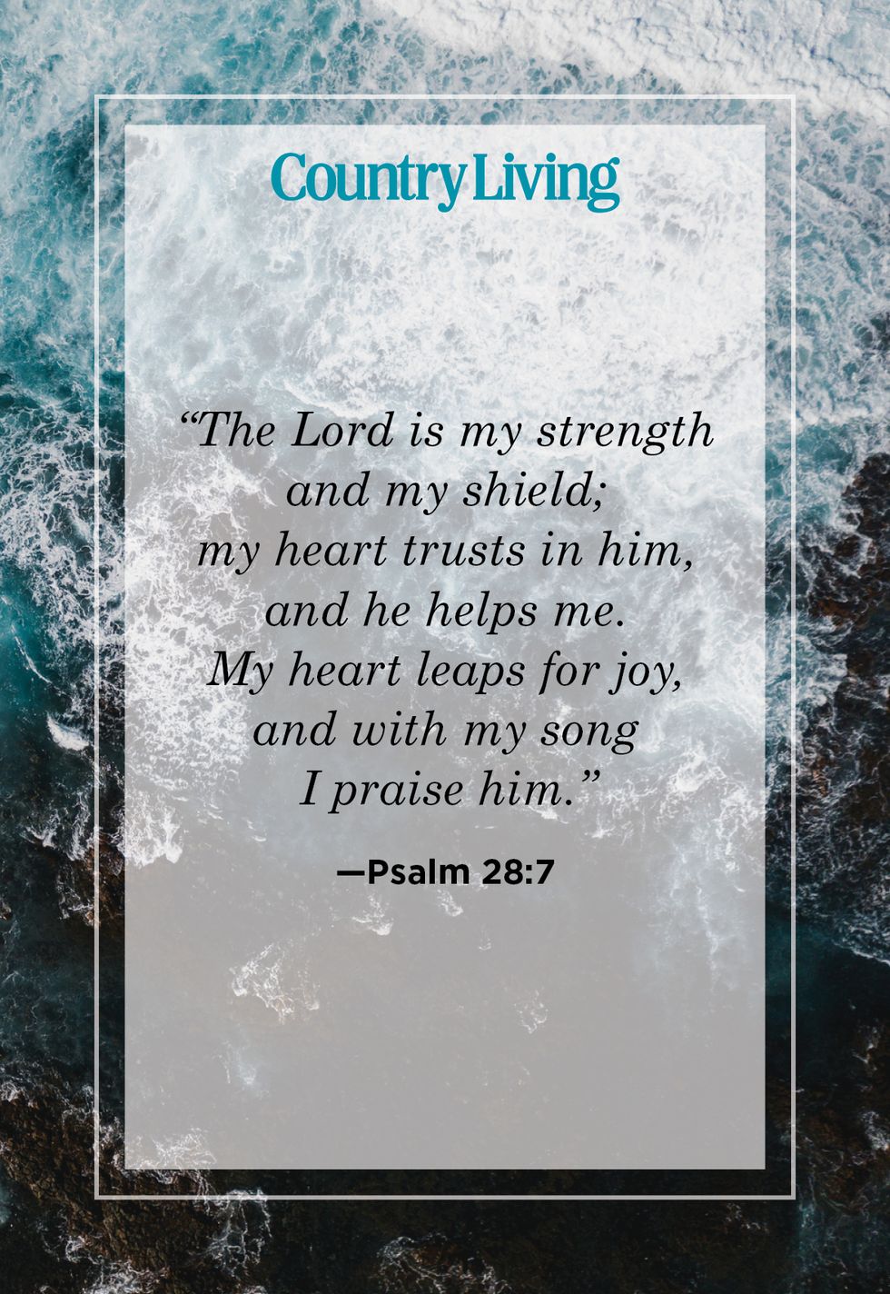 bible verses about strength, psalm 28, 7