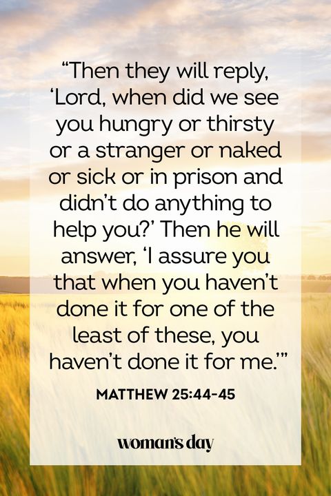 bible verses for helping others matthew 25 44 45