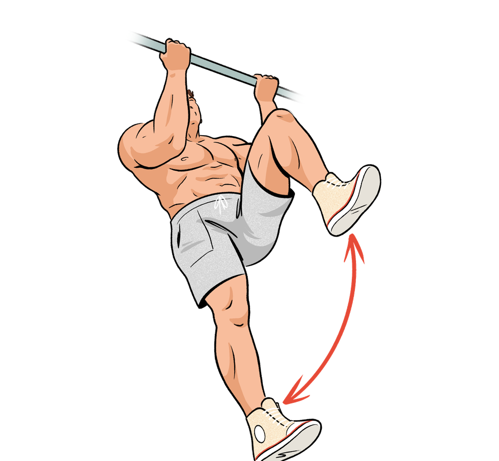 pullup position bicycle strength and muscle building exercise, workout alan ritchson