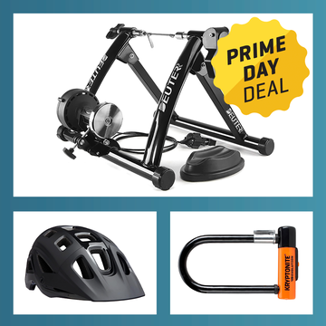 prime day deal, cycling gloves, trainer, bib, kryptonite lock, helmet, jersey
