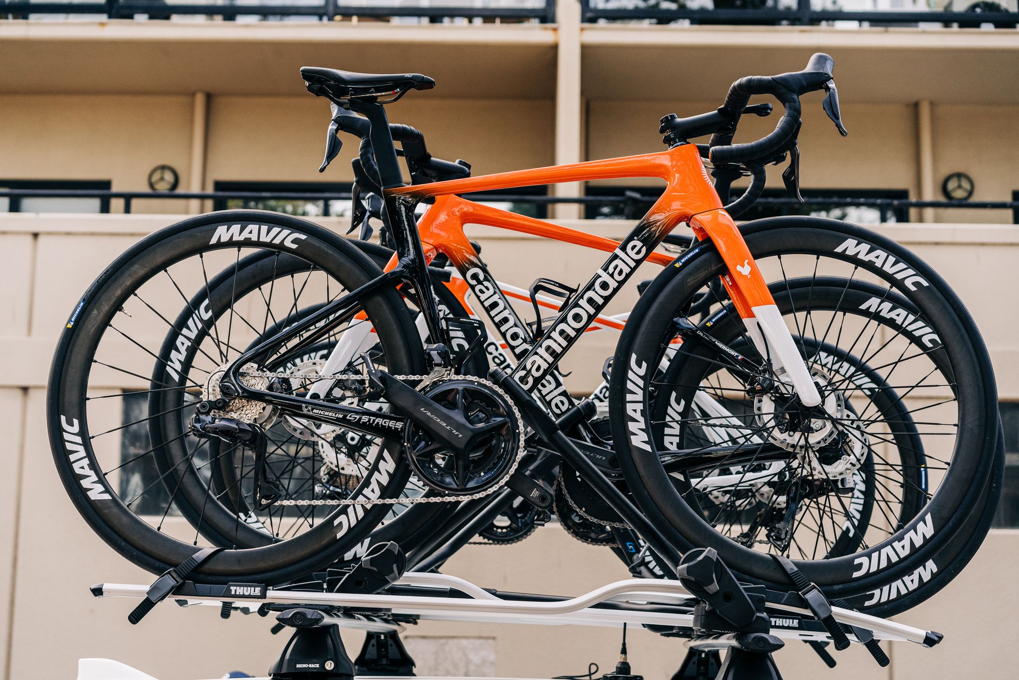 bikes from the tour down under in mid january 2023 in australia many bikes were under wraps