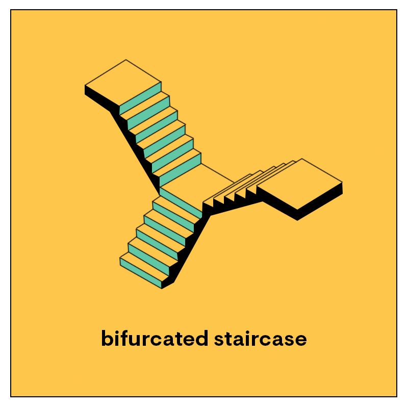 bifurcated stairs