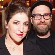 'big bang theory' cast member and 'jeopardy' host mayim bialik with partner boyfriend jonathan cohen
