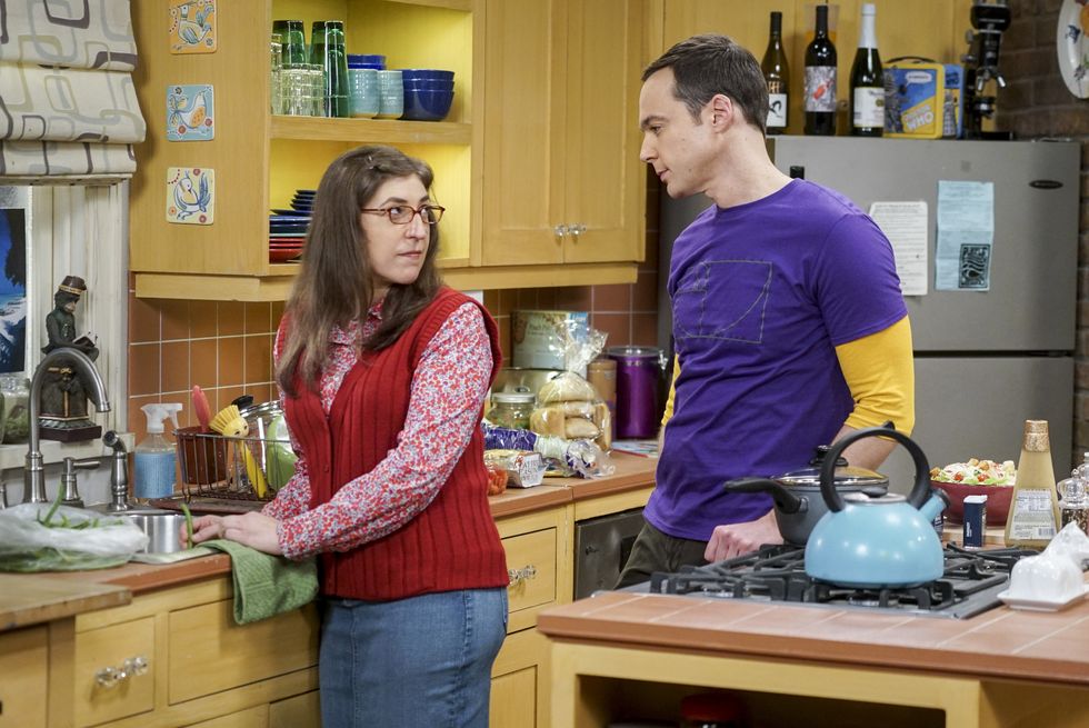 los angeles   february 7 the comic con conundrum    pictured amy farrah fowler mayim bialik and sheldon cooper jim parsons leonard reluctantly agrees to let penny join the gang for their annual trip to comic con next summer, on the big bang theory, thursday, feb 23 800 831 pm, etpt, on the cbs television network photo by monty brintoncbs via getty images